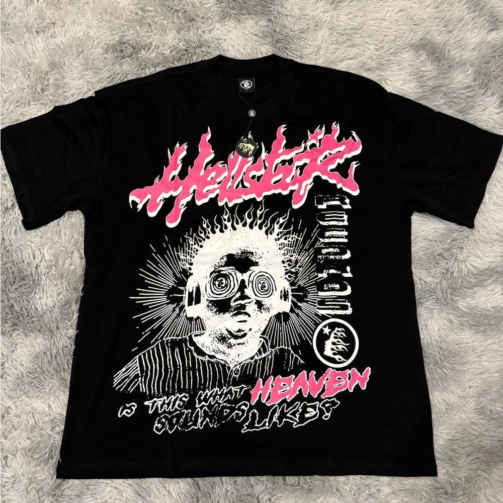 Hellstar Heaven Sounds Black T-Shirt Men’s Size Medium Large or X-Large